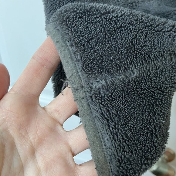 L.L. Bean Hi Pile Fleece Jacket Mens M Reg Gray Full Zip Blue Outdoor Gorpcore - Picture 2 of 12